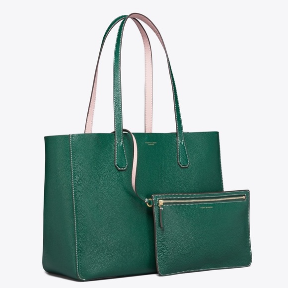 Tory Burch Handbags - Authentic Tory Burch Reversible leather tote/Pouch